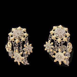 White snowflake earrings by Lunch at the Ritz